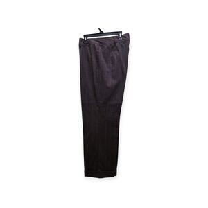 Worthington Works Women's Pantsuit Blazer 12 Pants 10 Brown Pinstripe Stretch